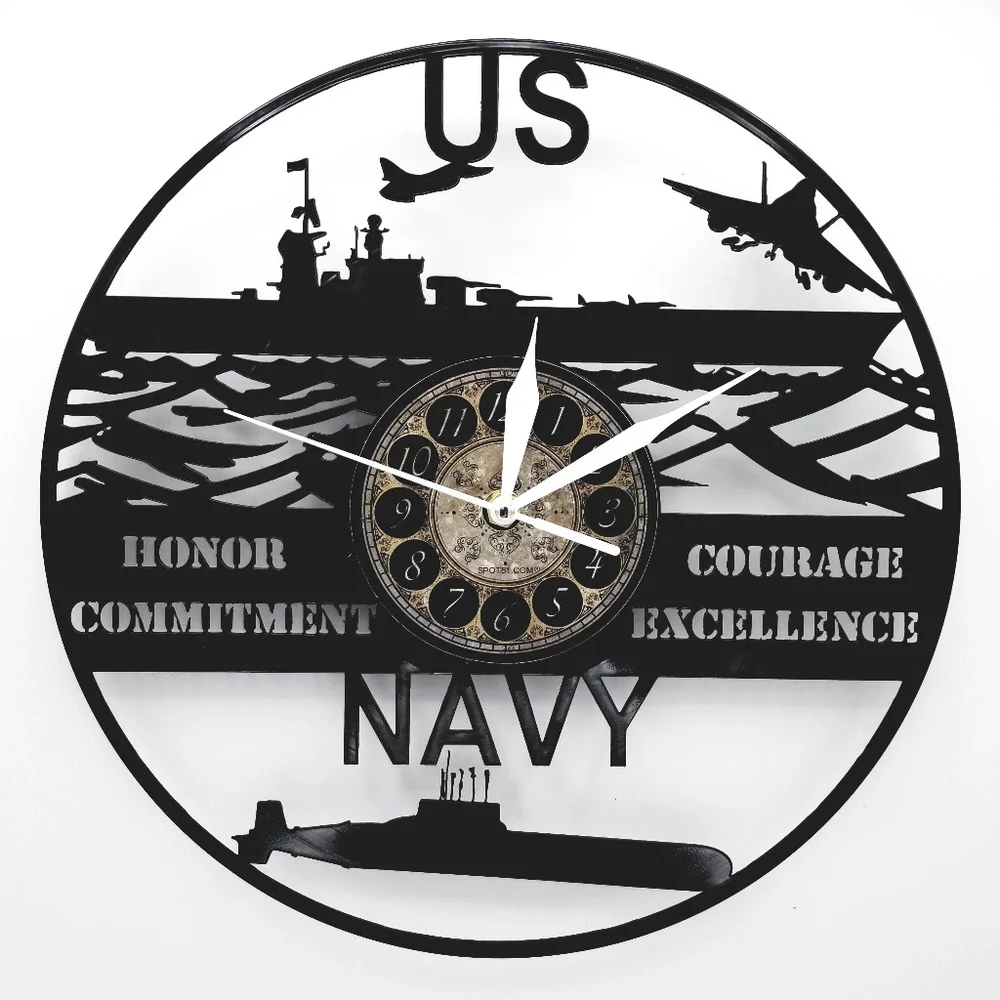 US NAVY vinyl record clock - Picture 1 of 4